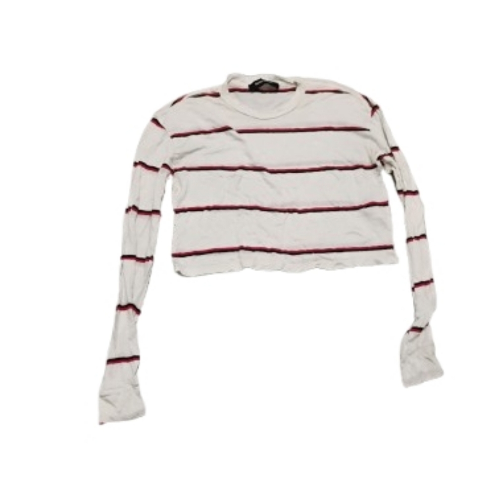 Reformation Crewneck Striped Long Sleeve Tee Shirt Top Sz S